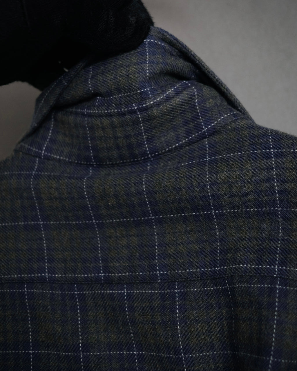 “HERMES” 90’s–00’s Windowpane cotton button down shirt