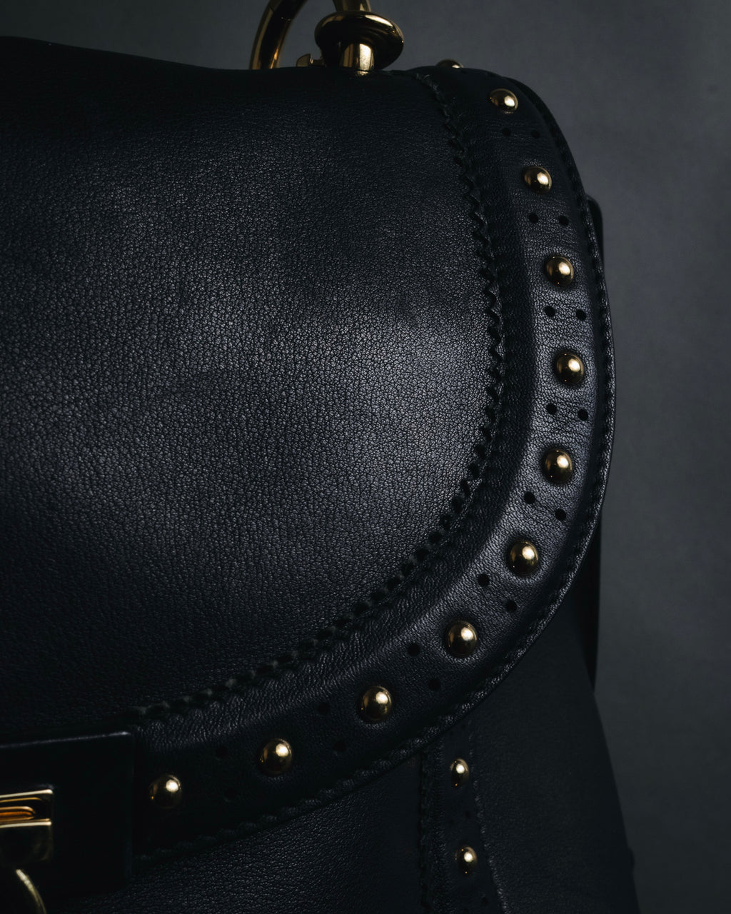 Salvatore Ferragamo Studded Gancini Top Handle Bag