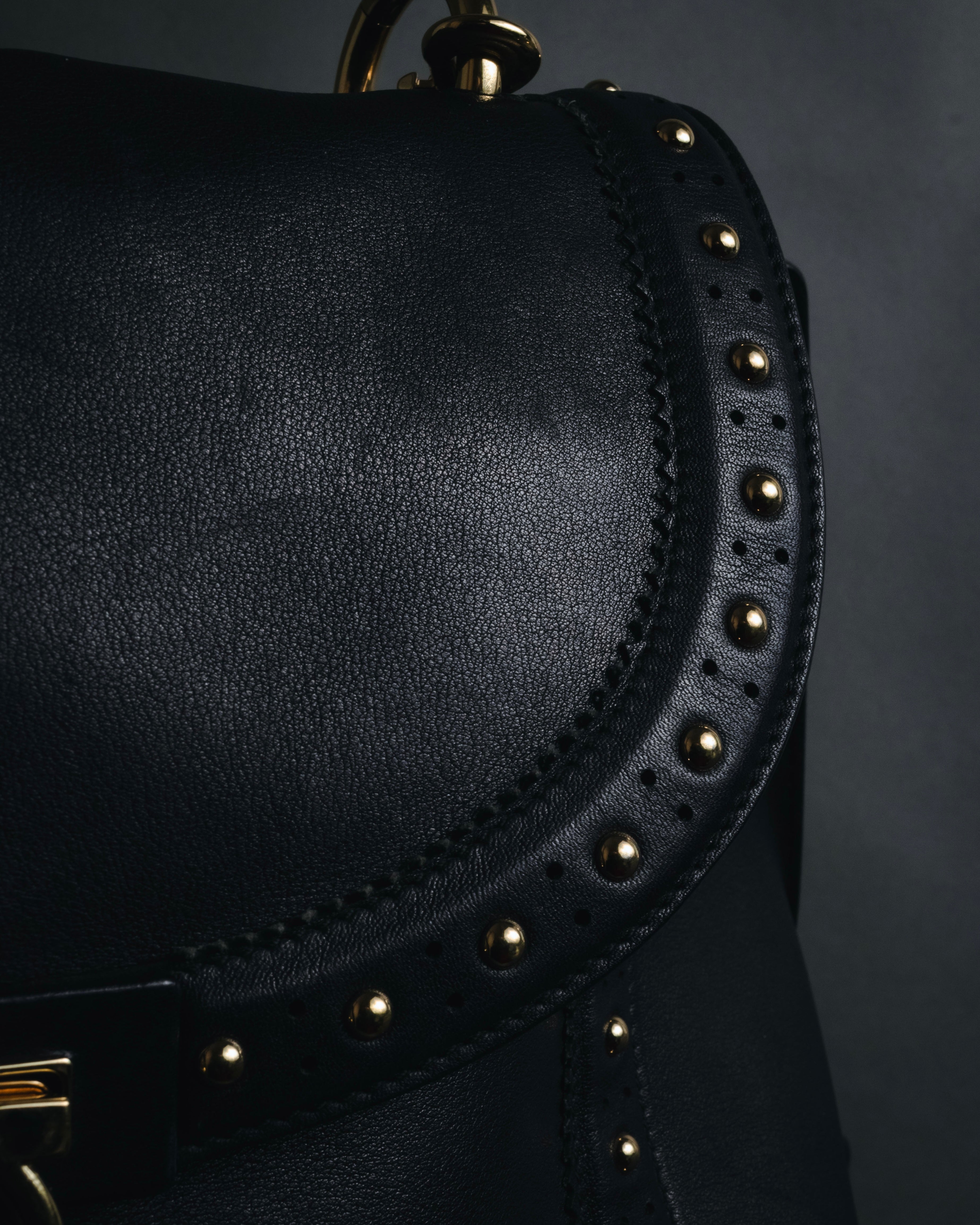 Salvatore Ferragamo Studded Gancini Top Handle Bag