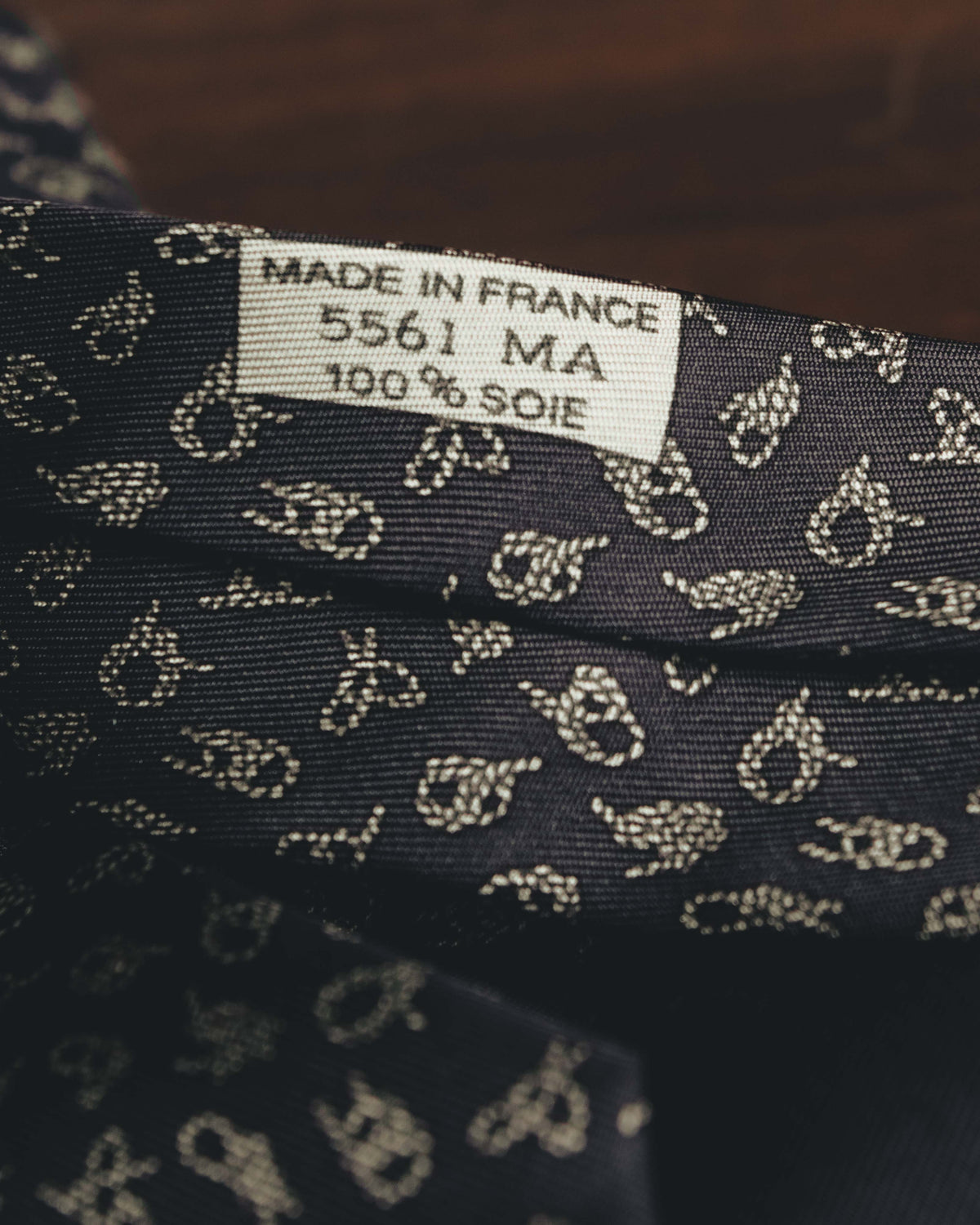 "Hermès" 80's-90's Classic jacquard silk necktie