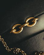 -SPECIAL- “Saint Laurent” 20’s Le Maillon smooth leather chain wallet