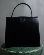 “CELINE” Early 80’s equestrian hardware top-handle bag