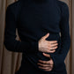 "GUCCI" Ribbed turtleneck fleece wool knit