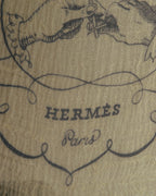 "Hermès" 80's-90's Sheer silk chiffon scarf