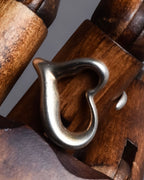 "Tiffany&Co" Elsa Peretti open heart design silver ring