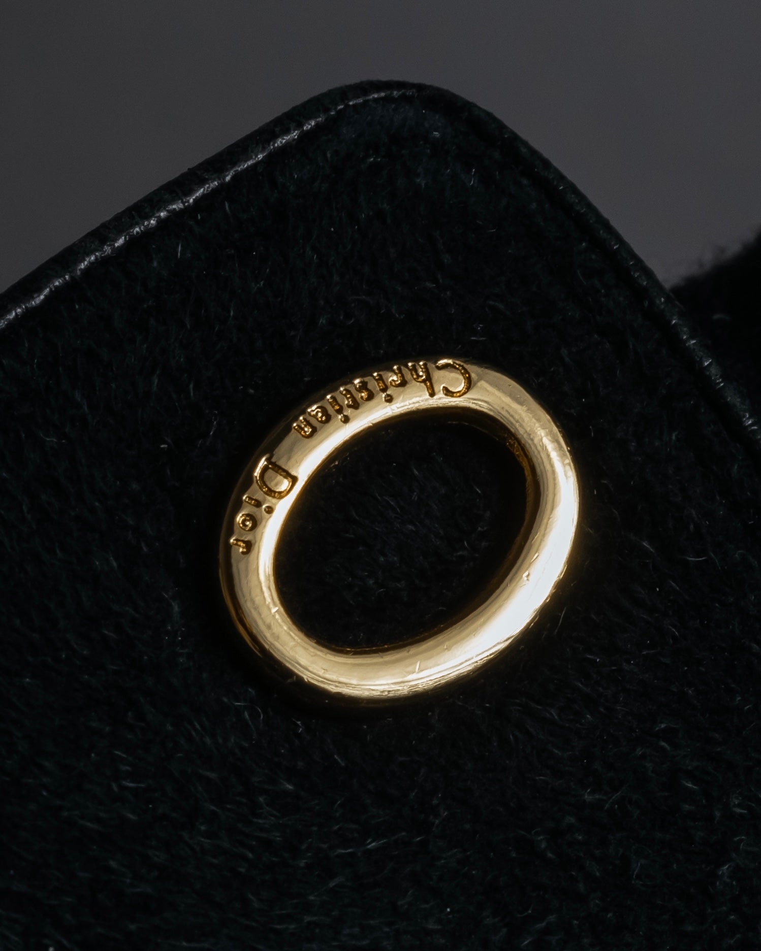 "Christian Dior" Wool and suede cuff gloves