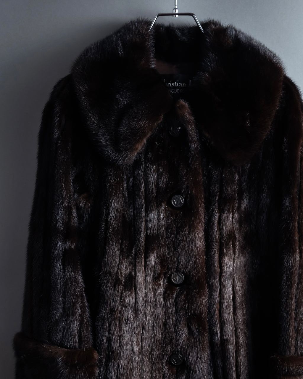 -SPECIAL- "Christian Dior Boutique Paris" 70's-80's Panel work design 100% mink fur coat