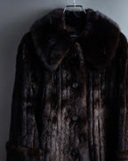 -SPECIAL- "Christian Dior Boutique Paris" 70's-80's Panel work design 100% mink fur coat