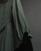 "COMME des GARÇONS" 70's-80's Vintage lace-trimmed sailor collar long dress
