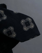 "GIORGIO ARMANI" Paisley pattern silk monotone necktie