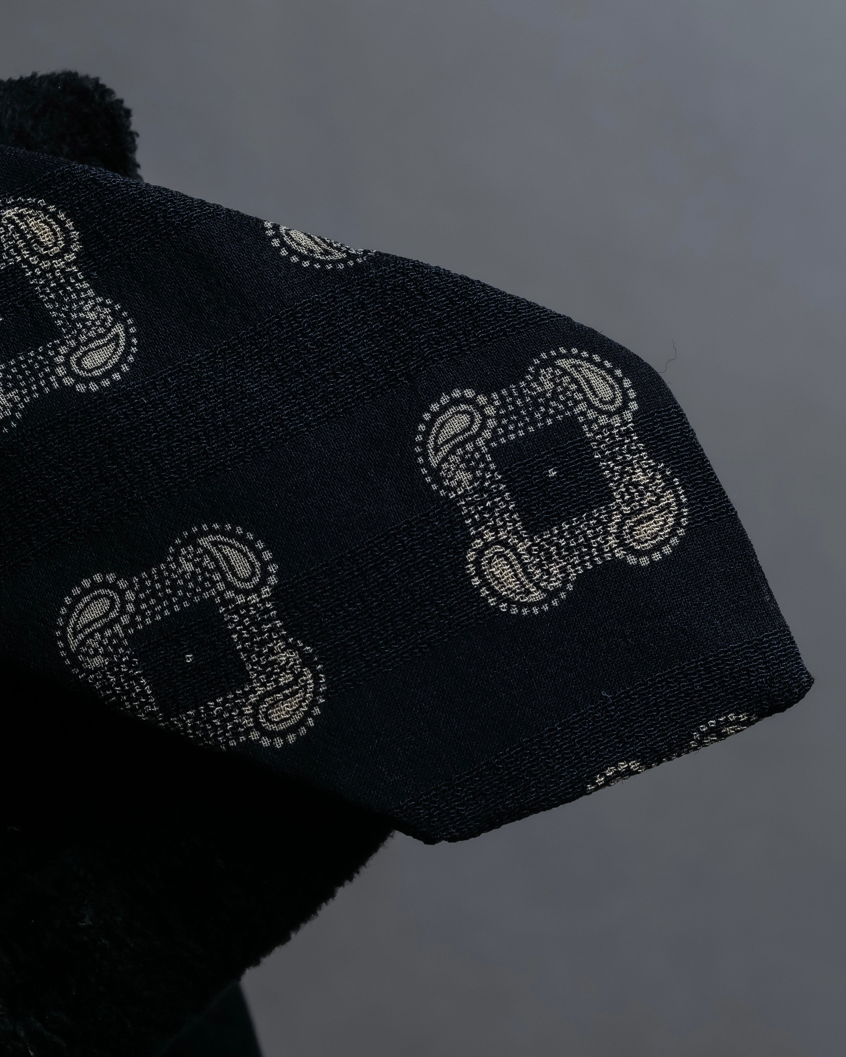 "GIORGIO ARMANI" Paisley pattern silk monotone necktie