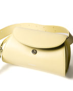 JIL SANDER/ “Cannolo” Mini Flap Shoulder Bag Lemon Yellow