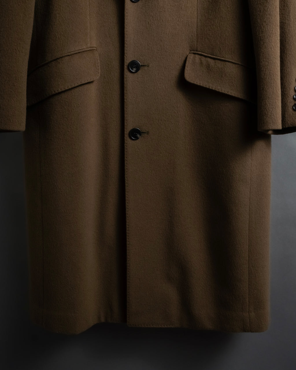 "CHRISTIAN DIOR MONSIEUR" 80's-90's Classic tailored wool melton chester coat