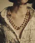 -SPECIAL- "CHANEL" 90's Pearl and crystal embellished long necklace