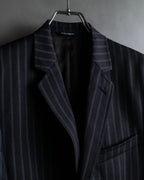 "Dolce & Gabbana" Pinstripe vertical lines emphasized tailored jacket