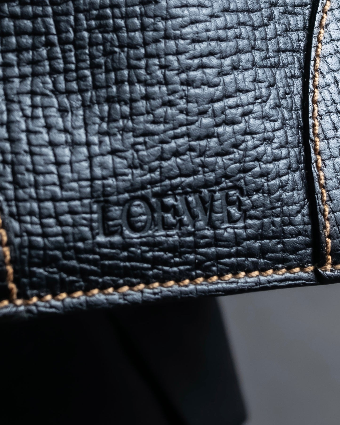 "LOEWE" Embossed leather horizontal one handle bag