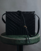 "Yves Saint Laurent" Late 80’s–early 90’s chevron quilted cassandre shoulder bag
