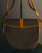 "Yves Saint Laurent" 70's-90's Woven leather shoulder bag