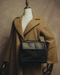 “PRADA” 90’s-00’s Nylon and leather flap messenger bag