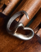 "Tiffany&Co" Elsa Peretti open heart design silver ring