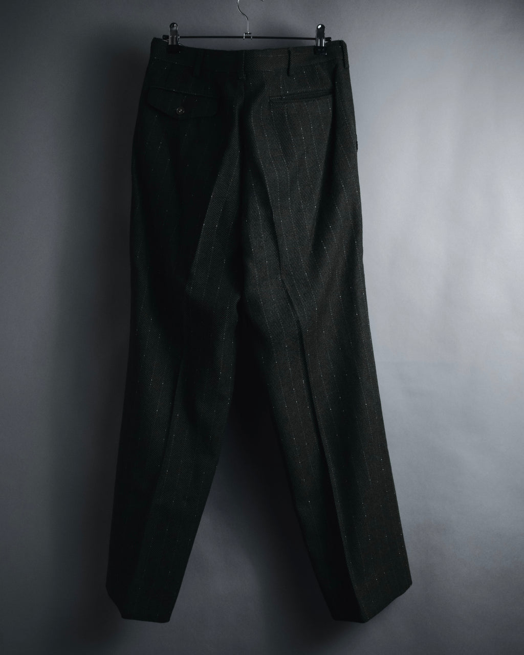 "Yves Saint Laurent diffusion hommes" 80’s-90’s structured glitter pinstripe wool suit set-up