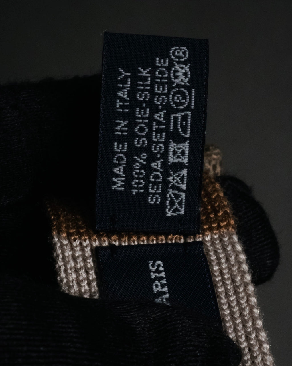 “HERMES” 10’s-20’s Bicolor silk knit tie