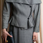 "Max Mara" 2way shape jacket & box pleated mid length skirt set up