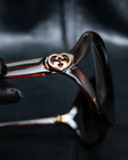 “GUCCI” GG heart motif butterfly shaped sunglasses