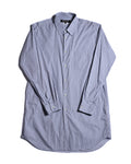 Comme des Garçons Homme Deux/ Cotton Stripe Patterned Long Shirt Blue