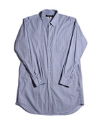 Comme des Garçons Homme Deux/ Cotton Stripe Patterned Long Shirt Blue