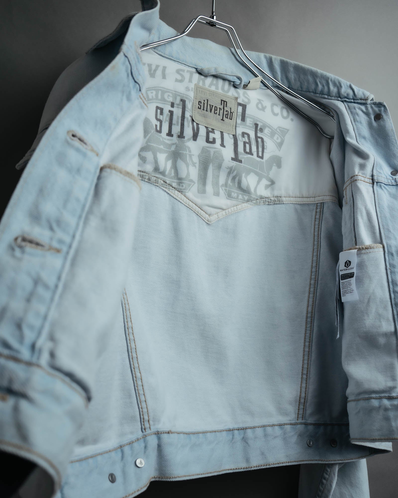 -MOOD MILLÉSIMES- “Levi’s SilverTab” 2010’s-20’s silvertab cropped light wash denim jacket