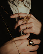 –SPECIAL– "Christian Dior" 2001-05’s Flaming D long station necklace