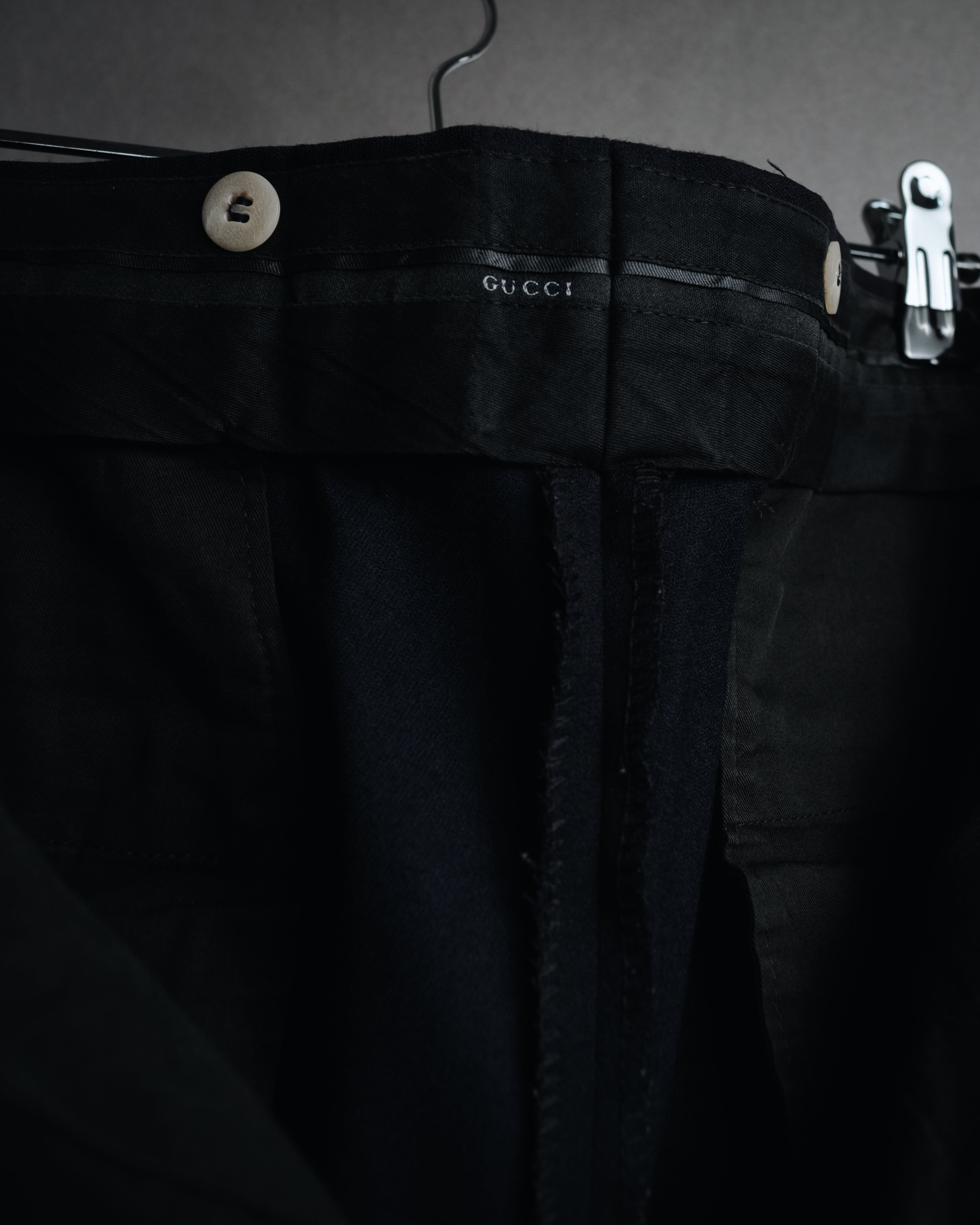 "GUCCI" 90’s-00’s Cashmere blend minimalist three button suit set