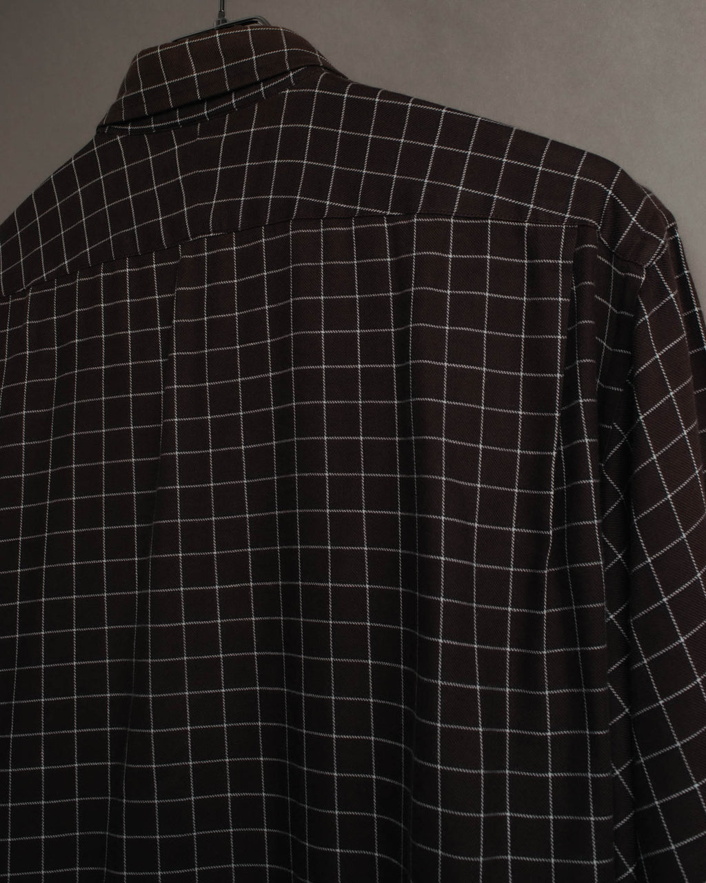 -SPECIAL- “HERMES” 90’s-00’s Windowpane checked sellier button shirt