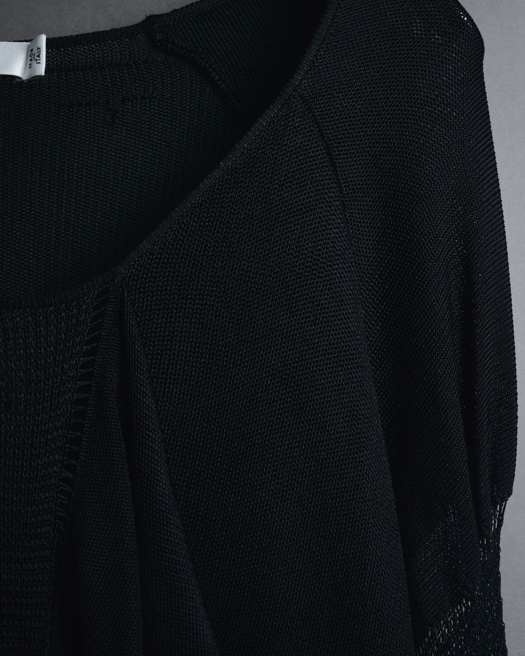 "Christian Dior BOUTIQUE" 2007’s draped viscose mesh-panel pullover