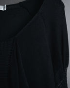 "Christian Dior BOUTIQUE" 2007’s draped viscose mesh-panel pullover