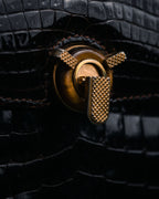 –SPECIAL– “GUCCI” 50’s-60’s Crocodile leather top handle bag