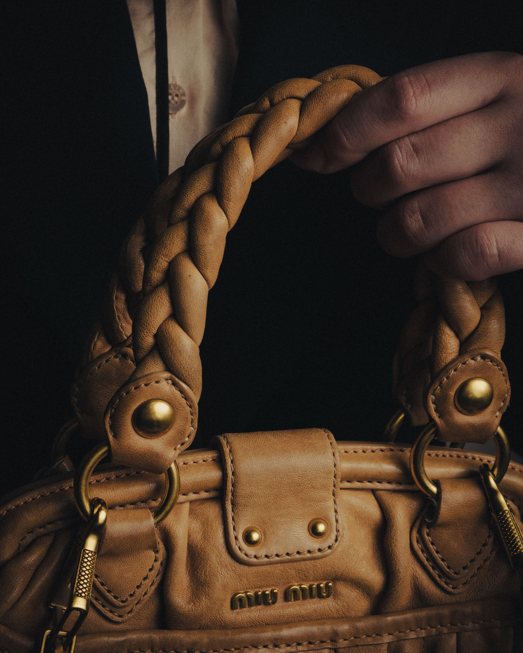 –SPECIAL– “miu miu” 2000’s braided matelasse doctor bag