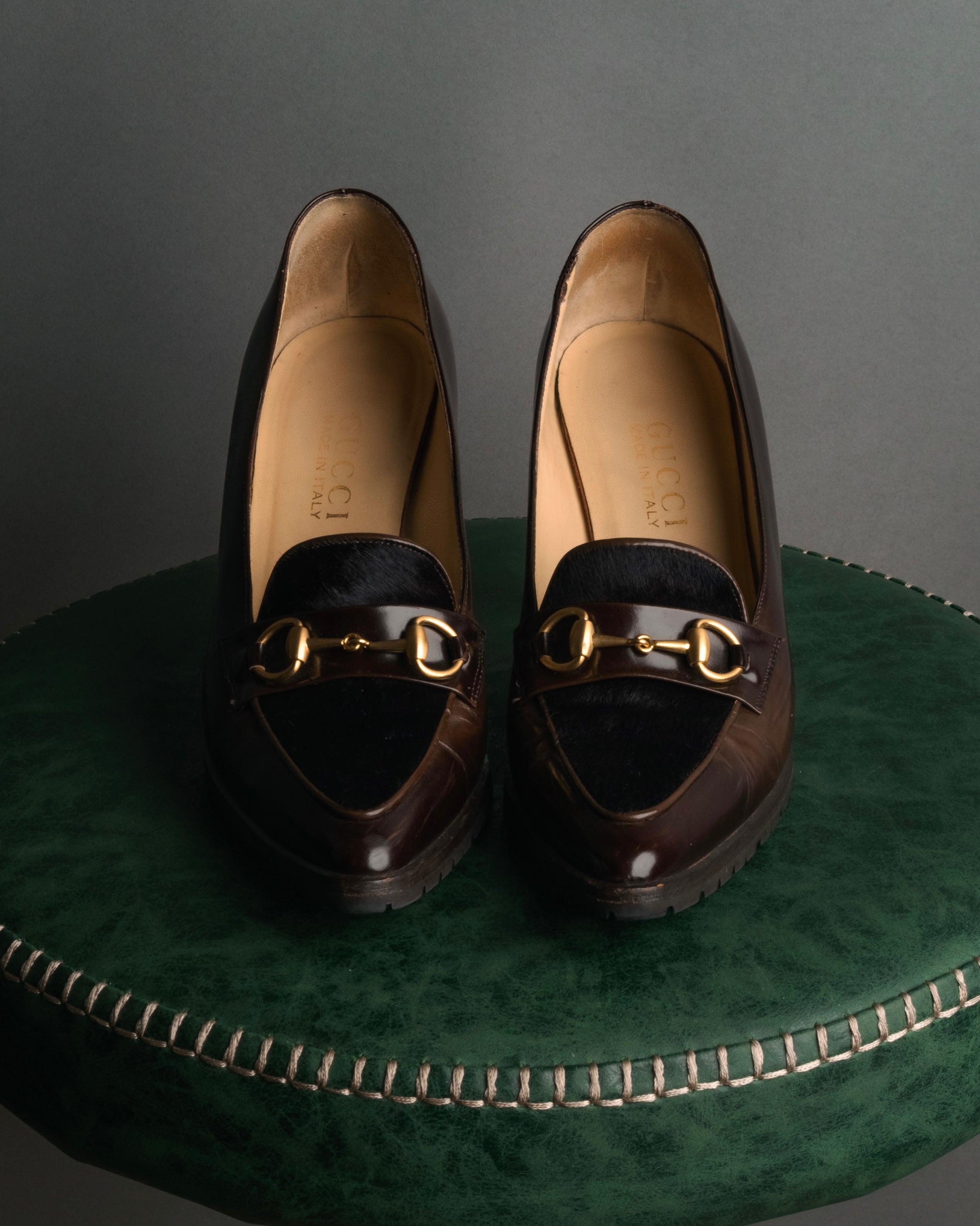 “GUCCI” 90’s-00’s patent leather horsebit pumps