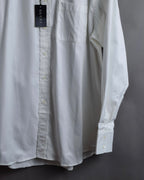 "GUCCI" Minimal collar detail white cotton shirt