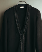 “VALENTINO ROMA” 00’s-10’s Rib knit frilled cardigan