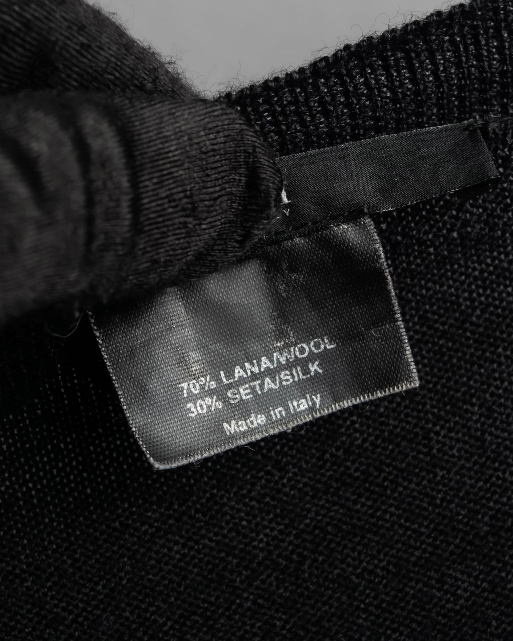 "GUCCI" G logo embroidered silk mix V-neck knit