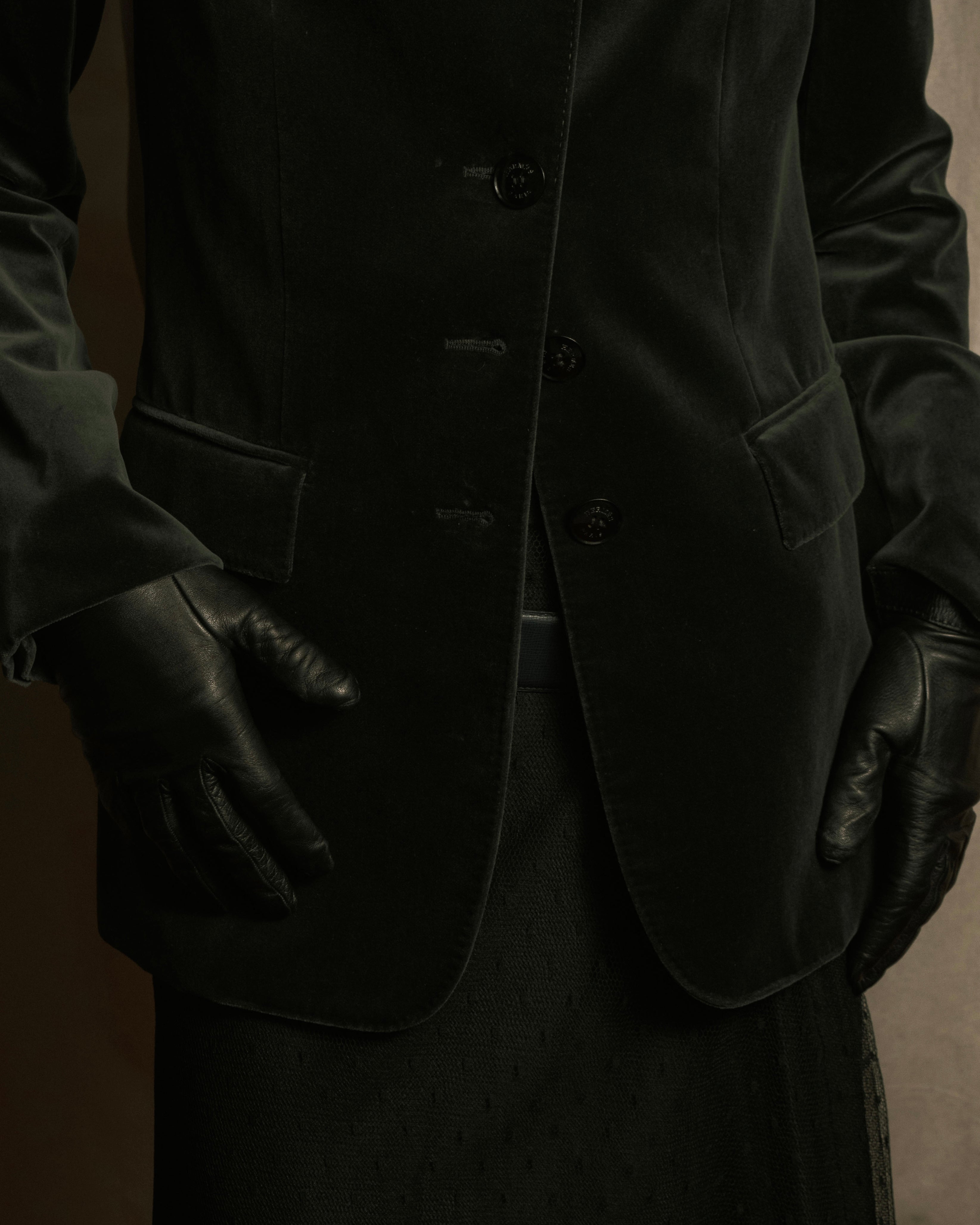 –SPECIAL– "HERMES"
00’s Velvet switchinglamb leather collar special tailored jacket