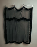 “GUCCI” 90’s-00’s Sheer velvet trimmed silk blend stole