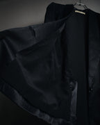 "BALENCIAGA.PARIS" 2008-2009 Sculptural satin shawl collar tuxedo jacket