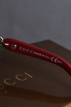 "GUCCI" Gold parts design square frame sunglasses