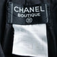 "CHANEL" 100% wool belted wide straight slacks