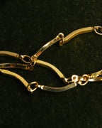 "Yves Saint Laurent" 80's-90's Gold tone multi chain necklace