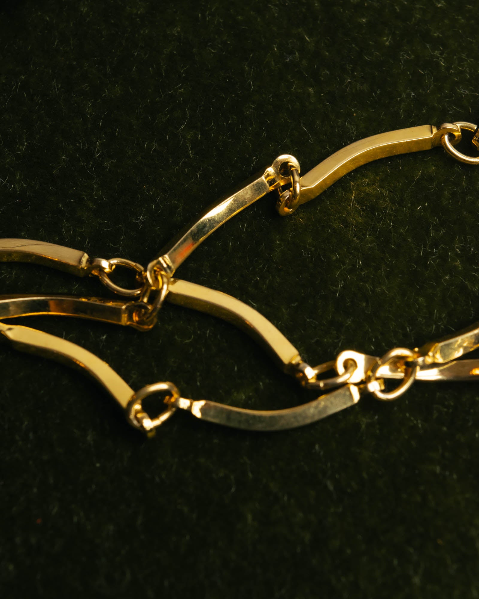 "Yves Saint Laurent" 80's-90's Gold tone multi chain necklace