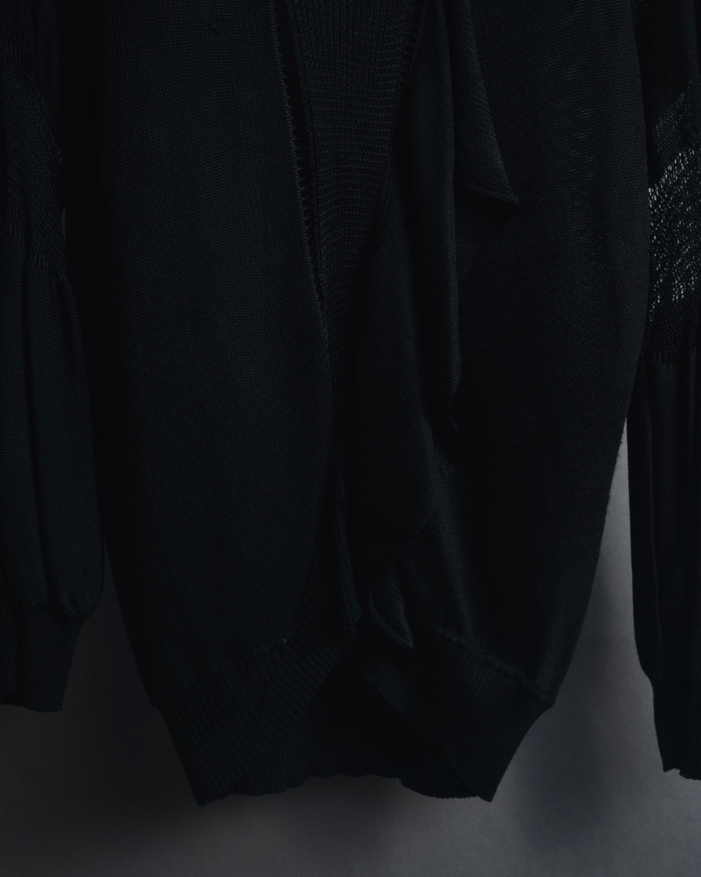 "Christian Dior BOUTIQUE" 2007’s draped viscose mesh-panel pullover